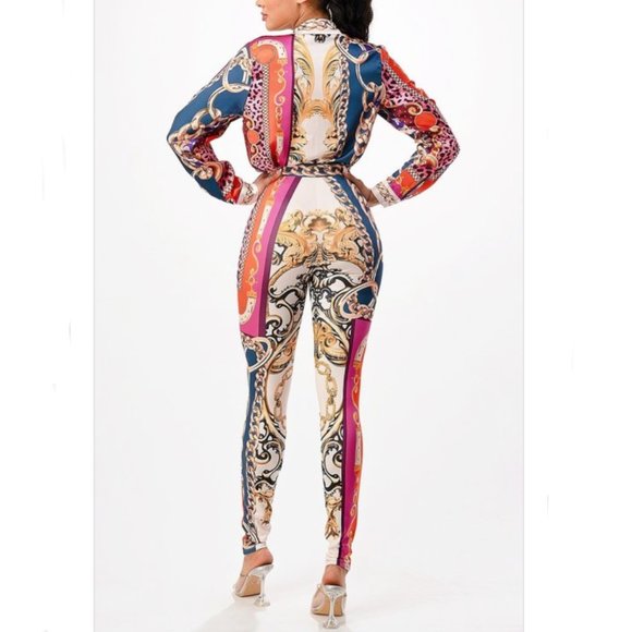 Two-Piece Multi-Print Legging Set - Picture 3 of 3